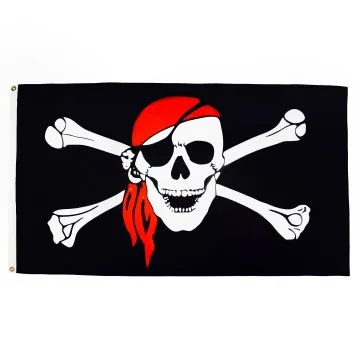 DRAPEAU PIRATE TÊTE DE MORT 90x60cm - DRAPEAU CORSAIRE 60 x 90 cm - DRAPEAUX