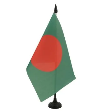 DRAPEAU DE TABLE BANGLADESH 21x14cm - PETIT DRAPEAUX DE BUREAU BANGLADAIS 14 x 21 cm