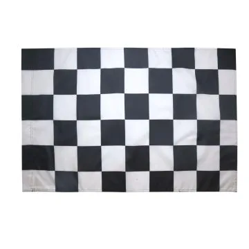 Drapeau course automobile à damier noir et blanc 90x60cm - Drapeau de commissaire 60 x 90 cm Fourreau pour hampe
