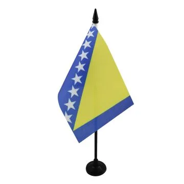 DRAPEAU DE TABLE BOSNIE-HERZÉGOVINE 15x10cm - PETIT DRAPEAUX DE BUREAU BOSNIAQUE 10 x 15 cm