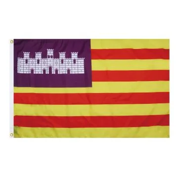 DRAPEAU ILES BALÉARES 150x90cm - DRAPEAU DE LAS ISLAS BALEARES - ESPAGNE 90 x 150 cm - DRAPEAUX
