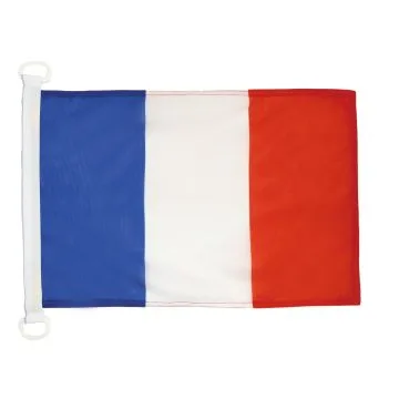 Pavillon nautique Pavillon Civil France 45x30 cm Anneaux Plastiques