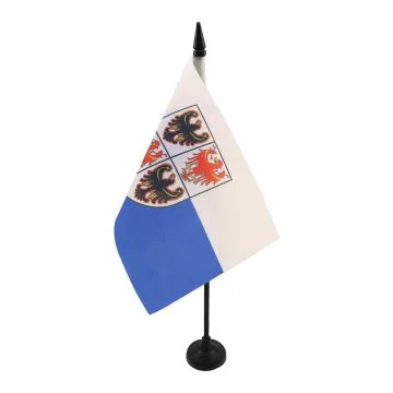 DRAPEAU DE TABLE TRENTIN-HAUT-ADIGE 21x14cm - PETIT DRAPEAUX DE BUREAU TRENTINO-ALTO ADIGE - ITALIE 14 x 21 cm