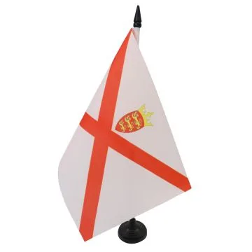 DRAPEAU DE TABLE JERSEY 21x14cm - PETIT DRAPEAUX DE BUREAU ANGLAIS - ROYAUME-UNI 14 x 21 cm