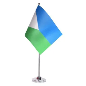 DRAPEAU DE TABLE prestige DJIBOUTI 22x15cm en SATIN - GRAND DRAPEAUX DE BUREAU DJIBOUTIEN 15 x 22 cm