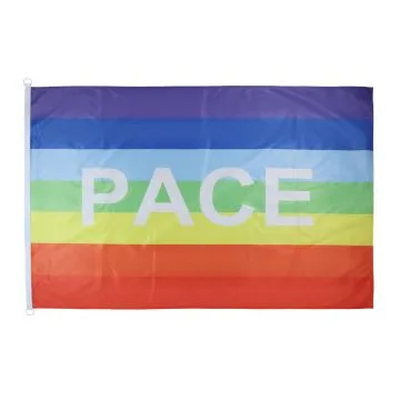 DRAPEAU PAIX 150x90cm - DRAPEAU ARC-EN-CIEL - PEACE RAINBOW 90 x 150 cm Spécial Extérieur - DRAPEAUX