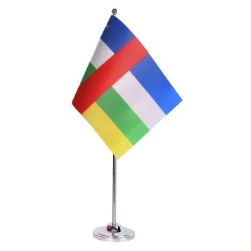 DRAPEAU DE TABLE prestige CENTRAFRIQUE 22x15cm en SATIN - GRAND DRAPEAUX DE BUREAU CENTRAFRICAIN 15 x 22 cm