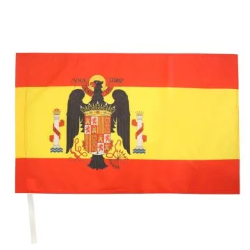 DRAPEAU ESPAGNE FRANQUISTE 1945-1977 90x60cm - DRAPEAU ESPAGNOL DE FRANCO 60 x 90 cm Fourreau pour hampe