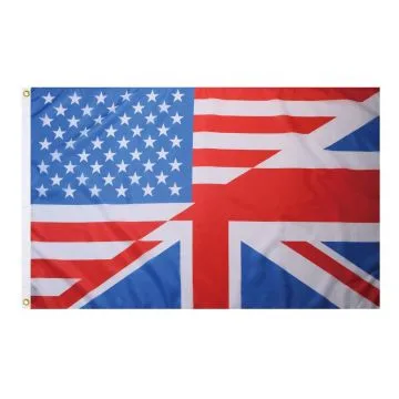 DRAPEAU AMITIÉ ROYAUME UNI - ETATS-UNIS 150x90cm - DRAPEAU DE L\'AMITIÉ ANGLO SAXONNE 90 x 150 cm - DRAPEAUX
