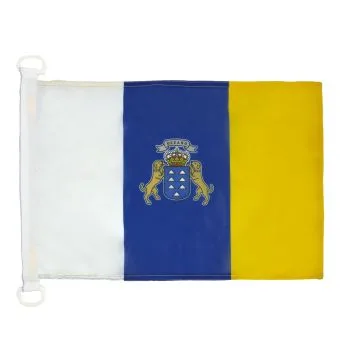 Pavillon nautique Canaries 45x30cm - Drapeau de bateau de Canarias - Espagne 30 x 45 cm