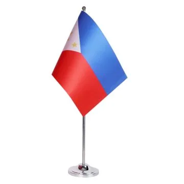 DRAPEAU DE TABLE prestige PHILIPPINES 22x15cm en SATIN - GRAND DRAPEAUX DE BUREAU PHILIPPIN 15 x 22 cm