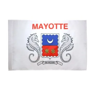 DRAPEAU MAYOTTE 150x90cm - DRAPEAU MAHORAIS - FRANCE 90 x 150 cm Fourreau pour hampe