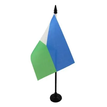 DRAPEAU DE TABLE DJIBOUTI 15x10cm - PETIT DRAPEAUX DE BUREAU DJIBOUTIEN 10 x 15 cm
