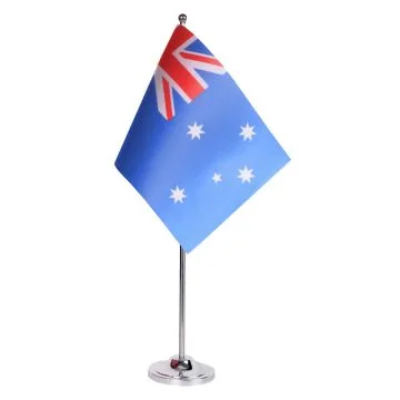 DRAPEAU DE TABLE prestige AUSTRALIE 22x15cm en SATIN - GRAND DRAPEAUX DE BUREAU AUSTRALIEN 15 x 22 cm