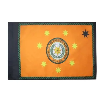 DRAPEAU CHEROKEES 150x90cm - DRAPEAU DES CHÍ?ROKÍ?S - INDIEN D\'AMÍ?RIQUE 90 x 150 cm Fourreau pour hampe