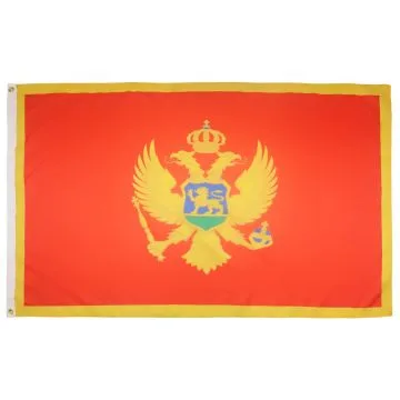 DRAPEAU MONTÉNÉGRO 150x90cm - DRAPEAU MONTÉNÉGRIN 90 x 150 cm Polyester léger