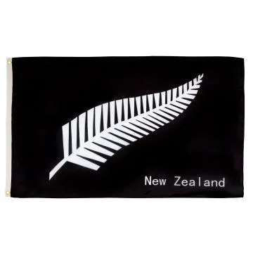 DRAPEAU NOUVELLE-ZÉLANDE ALL BLACK 180x120cm - GRAND DRAPEAU NÉO-ZÉLANDAIS - RUGBY 120 x 180 cm
