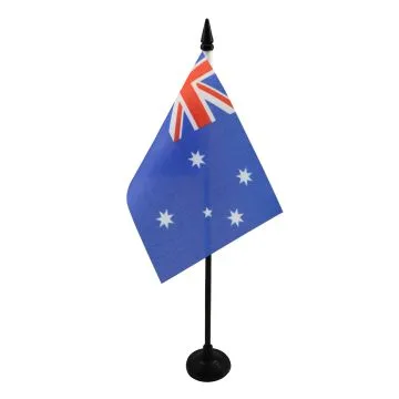 DRAPEAU DE TABLE AUSTRALIE 15x10cm - PETIT DRAPEAUX DE BUREAU AUSTRALIEN 10 x 15 cm