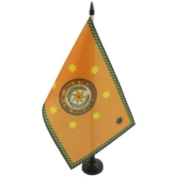 DRAPEAU DE TABLE CHEROKEES 21x14cm - PETIT DRAPEAUX DE BUREAU DES CHÉROKÎS - INDIEN D\'AMÉRIQUE 14 x 21 cm