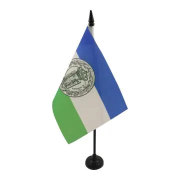 Drapeau de table Royaume d\'Araucanie et de Patagonie avec armes 21x14cm - PETIT Drapeaux DE BUREAU Nouvelle-France 14 x 21 cm
