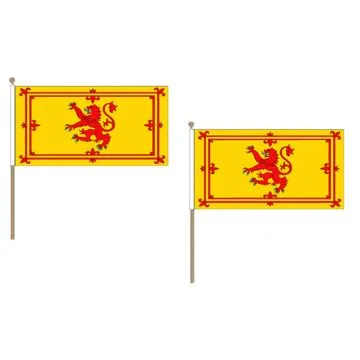 DRAPEAU ECOSSE ROYAL 45x30cm HAMPE en bois - LOT DE 10 DRAPEAUX Í?COSSAIS 30 x 45 cm