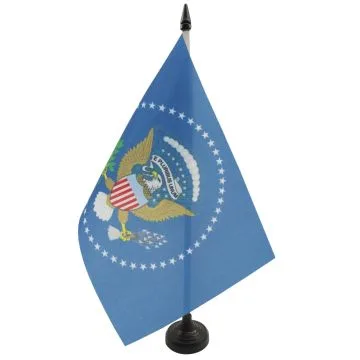 DRAPEAU DE TABLE USA PRÉSIDENT 21x14cm - PETIT DRAPEAUX DE BUREAU AMÉRICAIN - ETATS-UNIS 14 x 21 cm