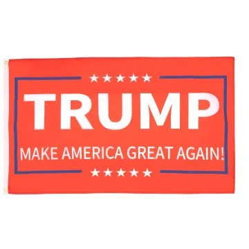 Drapeau Donald Trump Président Etats-Unis Rouge 150x90cm - Drapeau élection des USA 90 x 150 cm - Drapeaux