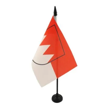 DRAPEAU DE TABLE FRANCONIE 21x14cm - PETIT DRAPEAUX DE BUREAU DE BAVIÍ?RE - ALLEMAGNE 14 x 21 cm