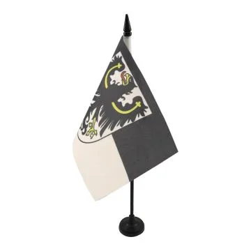 DRAPEAU DE TABLE PRUSSE-ORIENTALE 21x14cm - PETIT DRAPEAUX DE BUREAU OSTPREUSSEN 14 x 21 cm