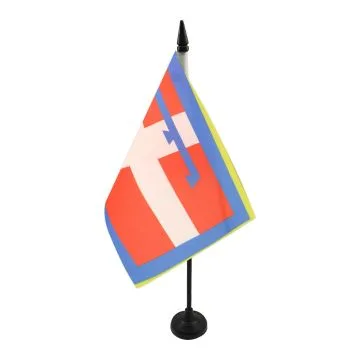 DRAPEAU DE TABLE PIÉMONT 21x14cm - PETIT DRAPEAUX DE BUREAU PIEMONTE - ITALIE 14 x 21 cm
