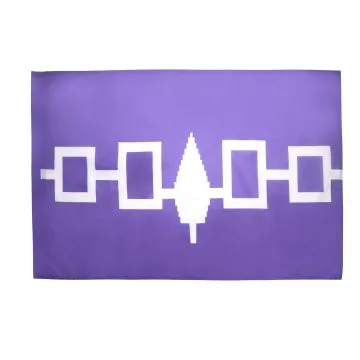 Drapeau Iroquois du Canada 150x90cm - Drapeau amérindien 90 x 150 cm Fourreau pour hampe