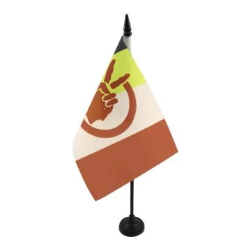 DRAPEAU DE TABLE AMERICAN INDIAN MOVEMENT 21x14cm - PETIT DRAPEAUX DE BUREAU MOUVEMENT DES INDIENS D?AMÉRIQUE 14 x 21 cm