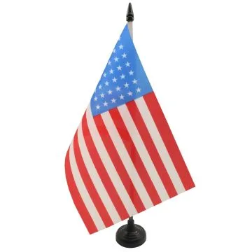 DRAPEAU DE TABLE USA 48 ÉTOILES 21x14cm - PETIT DRAPEAUX DE BUREAU AMÉRICAIN - ETATS-UNIS 14 x 21 cm