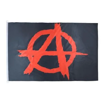 DRAPEAU ANARCHIE NOIR ET ROUGE 150x90cm - DRAPEAU ANARCHIQUE 90 x 150 cm Spécial Extérieur - DRAPEAUX