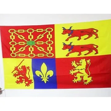 DRAPEAU PYRÍ?NÍ?ES-ATLANTIQUES 90x60cm - DRAPEAU DÍ?PARTEMENT PYRÍ?NÍ?EN - BEARN 60 x 90 cm Fourreau pour hampe