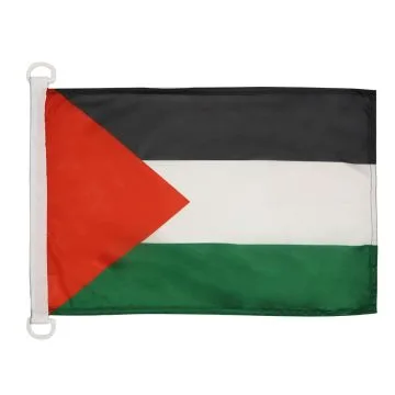 PAVILLON NAUTIQUE PALESTINE 45x30cm - DRAPEAU DE BATEAU PALESTINIEN 30 x 45 cm