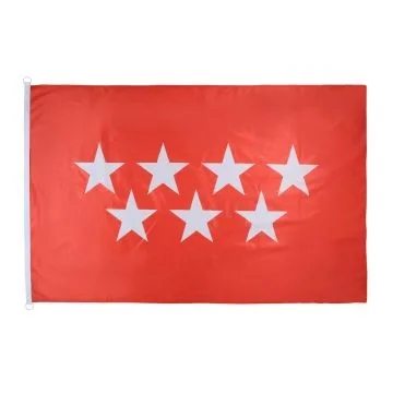 DRAPEAU COMMUNAUTÉ DE MADRID 150x90cm - DRAPEAU MADRILÈNE - ESPAGNE 90 x 150 cm Spécial Extérieur - DRAPEAUX
