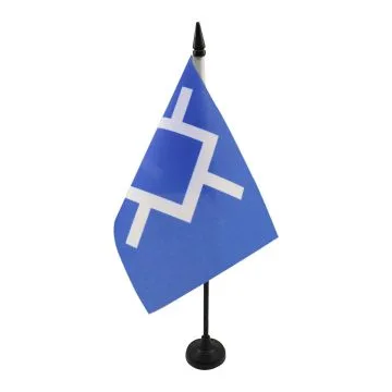 DRAPEAU DE TABLE CHEYENNES AMÉRINDIEN 21x14cm - PETIT DRAPEAUX DE BUREAU CHEYENNE - INDIEN D\'AMÉRIQUE 14 x 21 cm