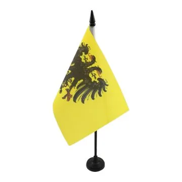 DRAPEAU DE TABLE SAINT-EMPIRE ROMAIN GERMANIQUE 962-1806 21x14cm - PETIT DRAPEAUX DE BUREAU NATION TEUTONIQUE 14 x 21 cm