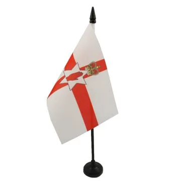 DRAPEAU DE TABLE IRLANDE DU NORD 15x10cm - PETIT DRAPEAUX DE BUREAU NORD IRLANDAIS 10 x 15 cm