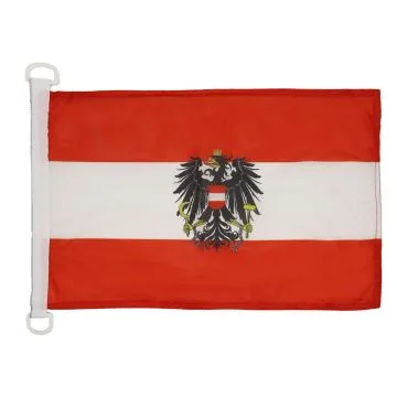 PAVILLON NAUTIQUE AUTRICHE AVEC AIGLE 45x30cm - DRAPEAU DE BATEAU AUTRICHIEN 30 x 45 cm