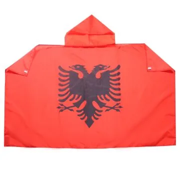 DRAPEAU CAPE ALBANIE 150x90cm - BODY FLAG SUPPORTER ALBANAIS 90 x 150 cm