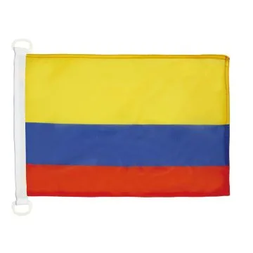 PAVILLON NAUTIQUE COLOMBIE 45x30cm - DRAPEAU DE BATEAU COLOMBIEN 30 x 45 cm