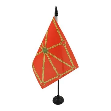 DRAPEAU DE TABLE NAVARRE INDÉPENDENTISTE 21x14cm - PETIT DRAPEAUX DE BUREAU RÉGIONALISTE NAVARRAIS - NAVARRA 14 x 21 cm