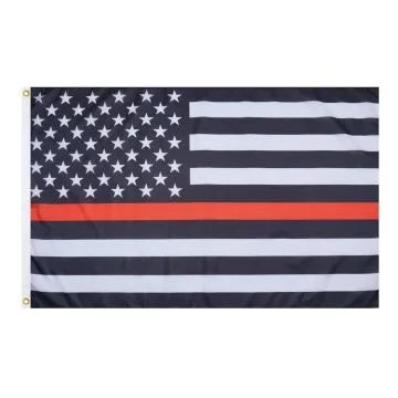 DRAPEAU ETATS-UNIS THIN ORANGE LINE 150x90cm - DRAPEAU USA LIGNE ORANGE 90 x 150 cm - DRAPEAUX