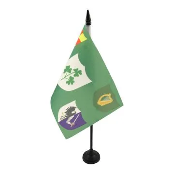 DRAPEAU DE TABLE IRLANDE RUGBY IRFU 21x14cm - PETIT DRAPEAUX DE BUREAU DU XV IRLANDAIS 14 x 21 cm