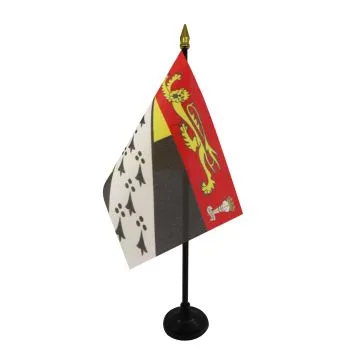 DRAPEAU DE TABLE COMTÉ DE NORFOLK 15x10cm - PETIT DRAPEAUX DE BUREAU COUNTY OF NORFOLK - ANGLETERRE 10 x 15 cm pointe dorée