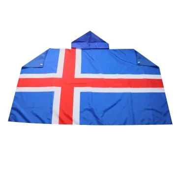 DRAPEAU CAPE ISLANDE 150x90cm - BODY FLAG SUPPORTER ISLANDAIS 90 x 150 cm