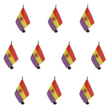 Spanish Republican with Crest Flag 2' x 3' 100D polyester grommets
