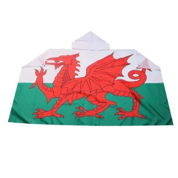 DRAPEAU CAPE PAYS DE GALLES 150x90cm - BODY FLAG SUPPORTER GALLOIS 90 x 150 cm